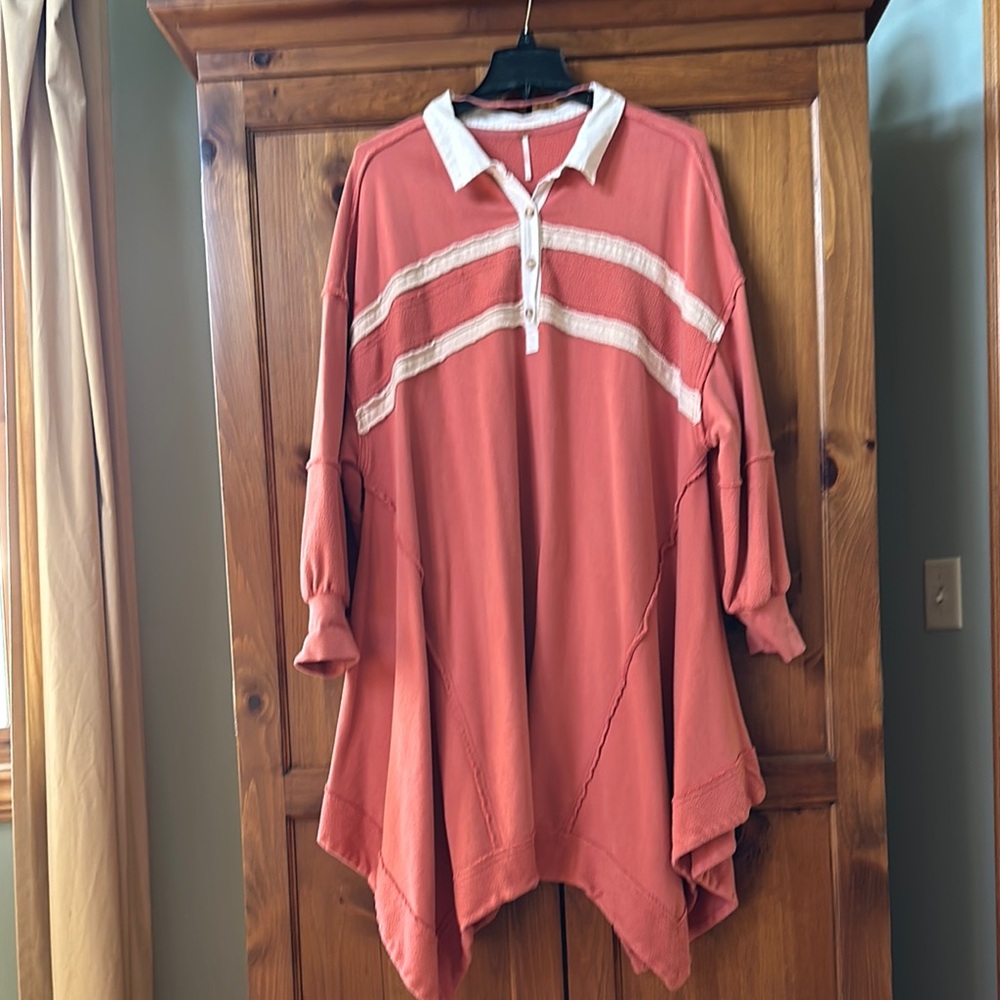 Women's Free People Coral Button-Up Dress
